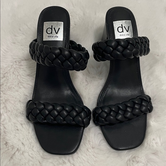 Dolce Vita Chunky Black Womens Sandels Size 10 - Picture 1 of 7